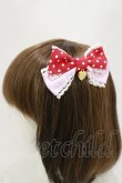 画像2: Angelic Pretty / Lovely Dot配色リボンコーム  ピンク/レッド H-24-08-24-023-AP-AC-NS-ZH (2)