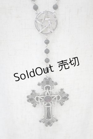 画像: KILL STAR / Say Your Prayers Rosary Necklace  シルバー H-24-08-28-1015-SL-AC-KB-ZH