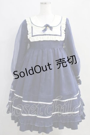 画像: Angelic Pretty / ステラワンピース Free ネイビー H-24-08-29-005-AP-OP-NS-ZH