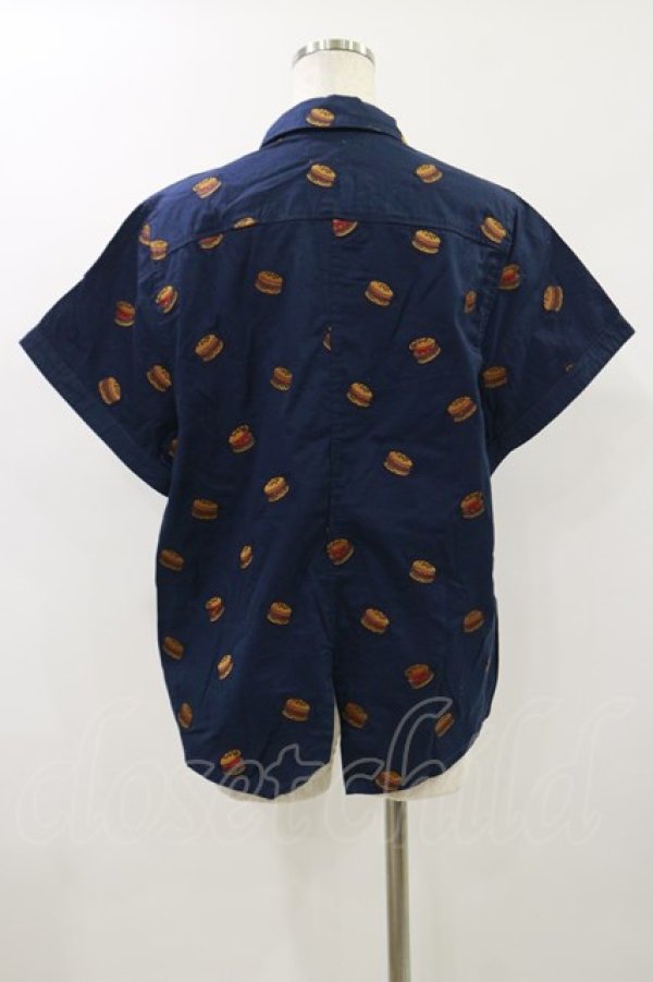 画像2: Candy Stripper / BURGER SHIRTS  ネイビー H-24-09-01-074-PU-BL-KB-ZT053 (2)