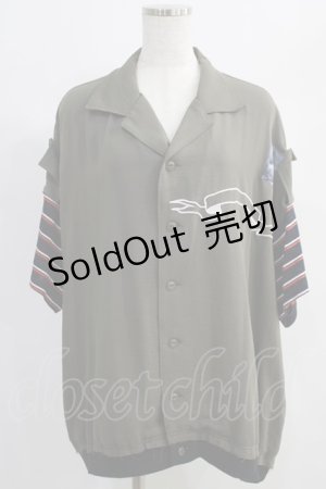 画像: MILKBOY / LOST HOLIDAY OPEN COLLAR SHIRTS  カーキ H-24-09-04-025-MB-BL-KB-ZH