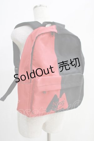 画像: NieR Clothing / TWO-TONE BACKPACK  黒×赤 H-24-09-04-056-PU-BG-KB-ZH