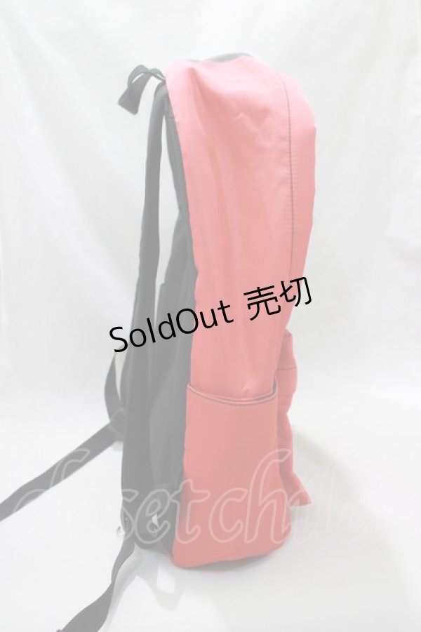 画像2: NieR Clothing / TWO-TONE BACKPACK  黒×赤 H-24-09-04-056-PU-BG-KB-ZH (2)