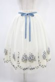 画像1: an another angelus / ライラック刺繍チュールスカート Free white×blue H-24-09-05-050-CA-SK-NS-ZH (1)