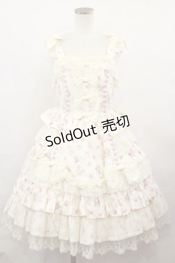 画像1: Angelic Pretty / ファンシーローズジャンパースカート Free オフ H-24-09-07-1004-AP-OP-NS-ZH (1)