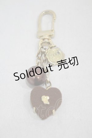 画像: Q-pot. / Luxe Heart Chocolat Key Holder  ブラウン H-24-09-08-1028-QP-ZA-NS-ZH