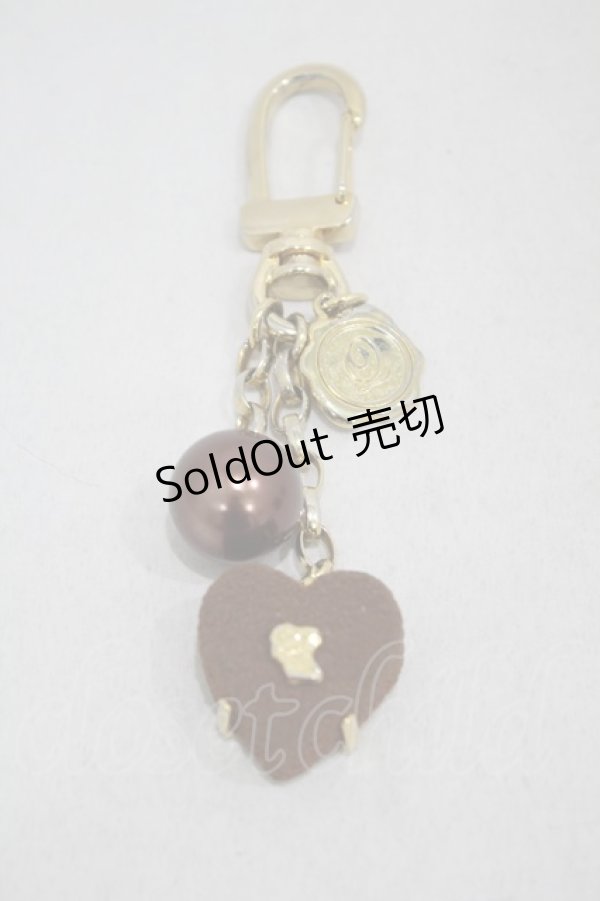 画像1: Q-pot. / Luxe Heart Chocolat Key Holder  ブラウン H-24-09-08-1028-QP-ZA-NS-ZH (1)