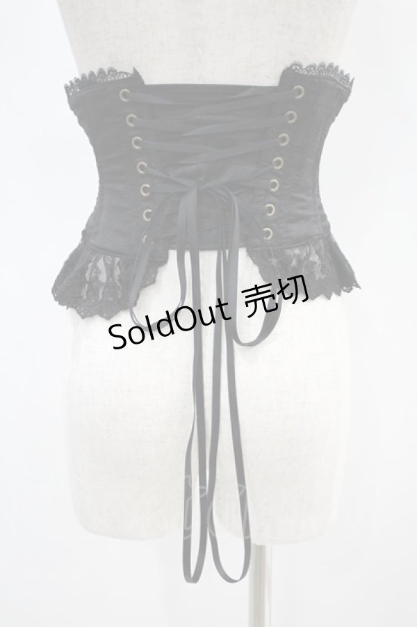 画像2: ATELIER PIERROT / Frill Short Corset  ブラック H-24-09-09-1018-EL-TO-KB-ZH (2)