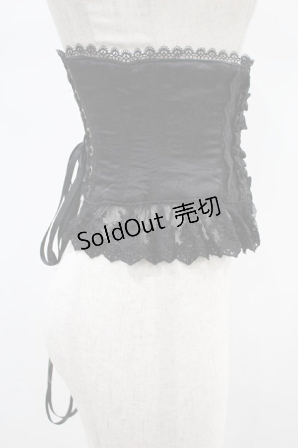 画像3: ATELIER PIERROT / Frill Short Corset  ブラック H-24-09-09-1018-EL-TO-KB-ZH (3)