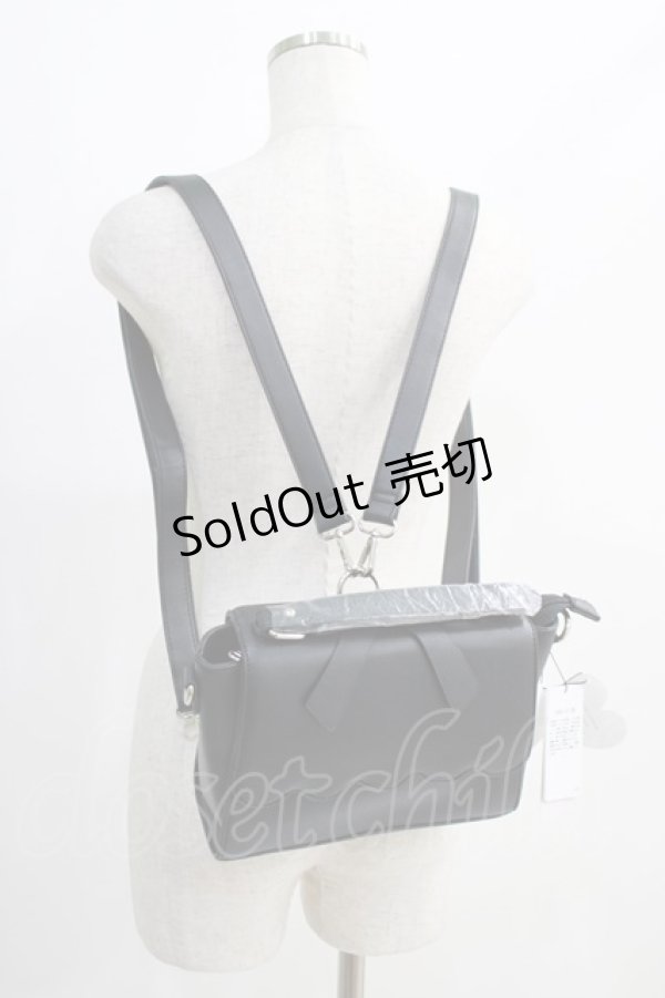 画像2: Ank Rouge / スカラップ3WAY BAG  ブラック H-24-09-09-008-CA-BG-NS-ZH (2)