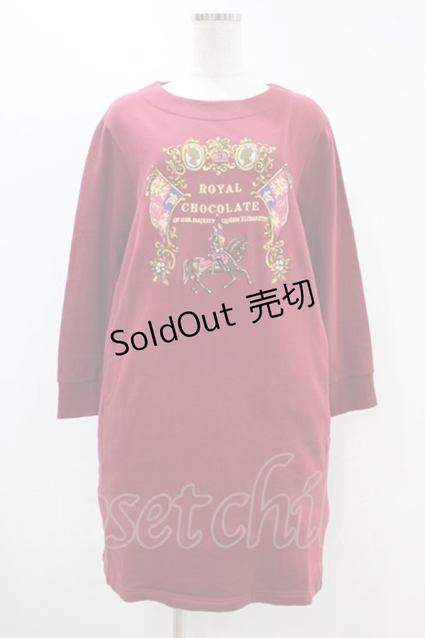 画像1: Jane Marple / Royal chocolate EMB sweatshirt dress  ボルドー H-24-09-10-1024-JM-OP-KB-ZH (1)