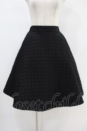 画像: Candy Stripper / HEART QUILT SKIRT 1 黒 H-24-09-10-1031-PU-SK-KB-ZH