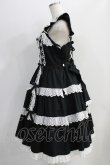 画像2: Angelic Pretty / Romanticティアードジャンパースカート Free ブラック H-24-09-11-1041-AP-OP-NS-ZH (2)