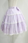 画像2: Angelic Pretty / ギンガムチェック3段ティアードスカート Free ラベンダー H-24-09-11-1042-AP-SK-NS-ZH (2)