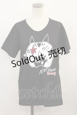 画像: MINT NeKO / NoGoD団長Tシャツ  黒 H-24-09-11-020-HN-TO-KB-ZH