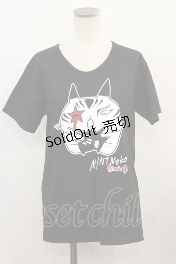 画像1: MINT NeKO / NoGoD団長Tシャツ  黒 H-24-09-11-020-HN-TO-KB-ZH (1)