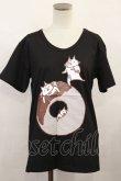 画像1: MINT NeKO / プリントTシャツ  黒 H-24-09-11-027-HN-TO-KB-ZH (1)