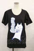 画像1: MINT NeKO / プリントTシャツ  黒 H-24-09-11-034-HN-TO-KB-ZH (1)