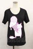 画像1: MINT NeKO / プリントTシャツ  黒 H-24-09-11-035-HN-TO-KB-ZH (1)