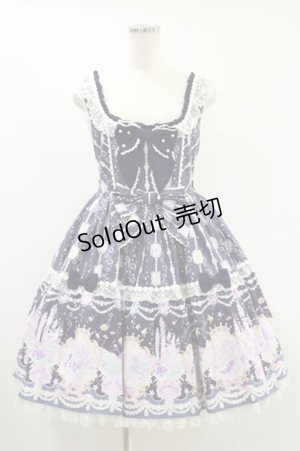 画像1: Angelic Pretty / Marine Kingdomティアードジャンパースカート Free ネイビー H-24-09-12-072-AP-OP-NS-ZH (1)