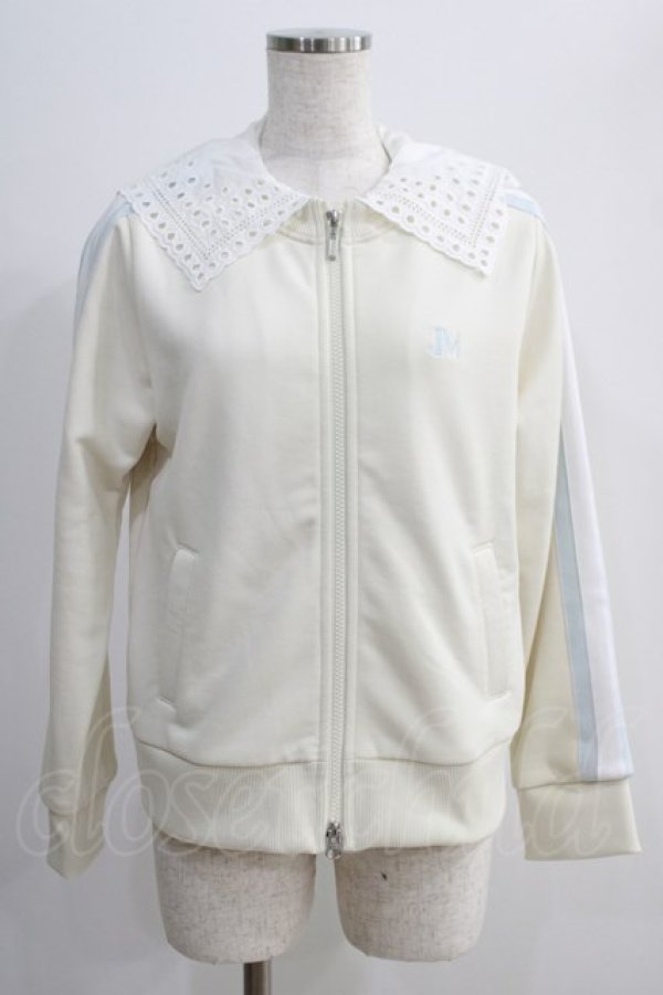 画像1: Jane Marple / ティアドロップレースカラー zip up Free アイボリー H-24-09-13-070-JM-JA-KB-ZH (1)