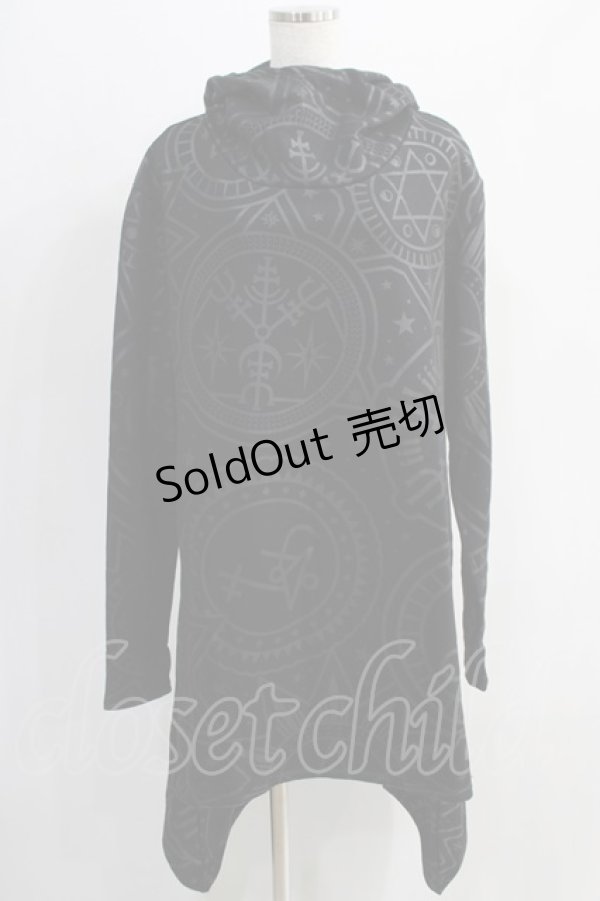 画像1: KILL STAR / OCCULTUM HOODIE L 黒 H-24-09-20-076-SL-TO-KB-ZH (1)