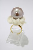 画像1: Q-pot. / Fresh Brown Pearl Jewel Whip Ring   H-24-09-20-028-QP-AC-KB-ZH (1)