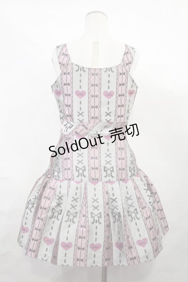 画像2: MILK / Lace upハートExtraDress  ピンク×グレイ H-24-09-25-1009-ML-OP-KB-ZH (2)