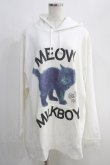 画像1: MILKBOY / MEOW BIG HOODIE F ホワイト H-24-09-27-076-MB-TO-KB-ZH (1)