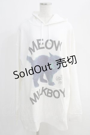 画像: MILKBOY / MEOW BIG HOODIE F ホワイト H-24-09-27-076-MB-TO-KB-ZH