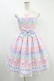 画像1: Angelic Pretty / Fancy Borderジャンパースカート Free ピンク H-24-09-28-006-AP-OP-NS-ZH (1)