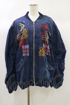 画像: Candy Stripper / CANDY PATCHWORK DENIM BLOUSON 2 インディゴ H-24-09-29-047-PU-JA-KB-ZH