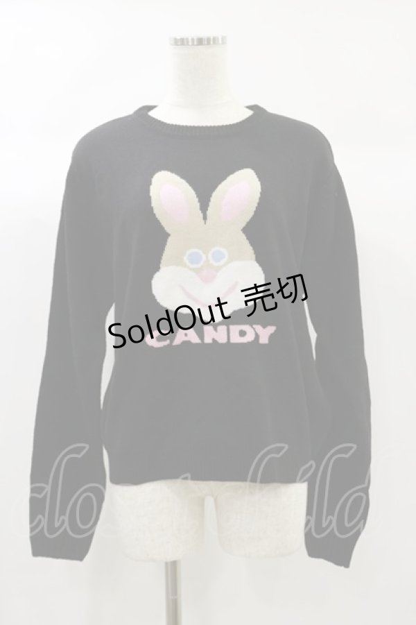 画像1: Candy Stripper / FUNNY BUNNY KNIT 2 ブラック H-24-09-29-029-PU-TO-KB-ZH (1)