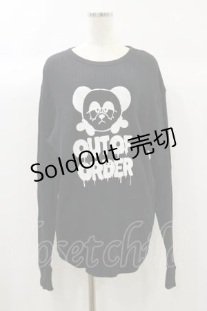 画像: Candy Stripper / OUT OF ORDER WAFFLE L/S TEE 2 黒 H-24-09-29-034-PU-TS-KB-ZH