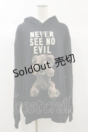 画像: MILKBOY / NEVER SEE NO EVIL HOODIE L 黒 H-24-10-01-043-MB-TO-KB-ZH