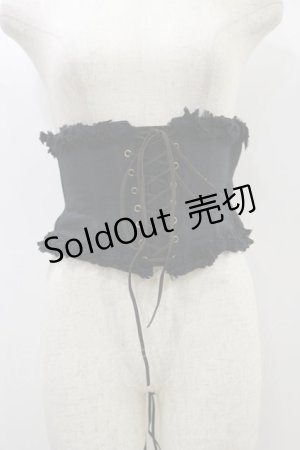 画像: ATELIER PIERROT / "decay"series corset  黒×茶 H-24-10-01-014-EL-ZA-KB-ZH