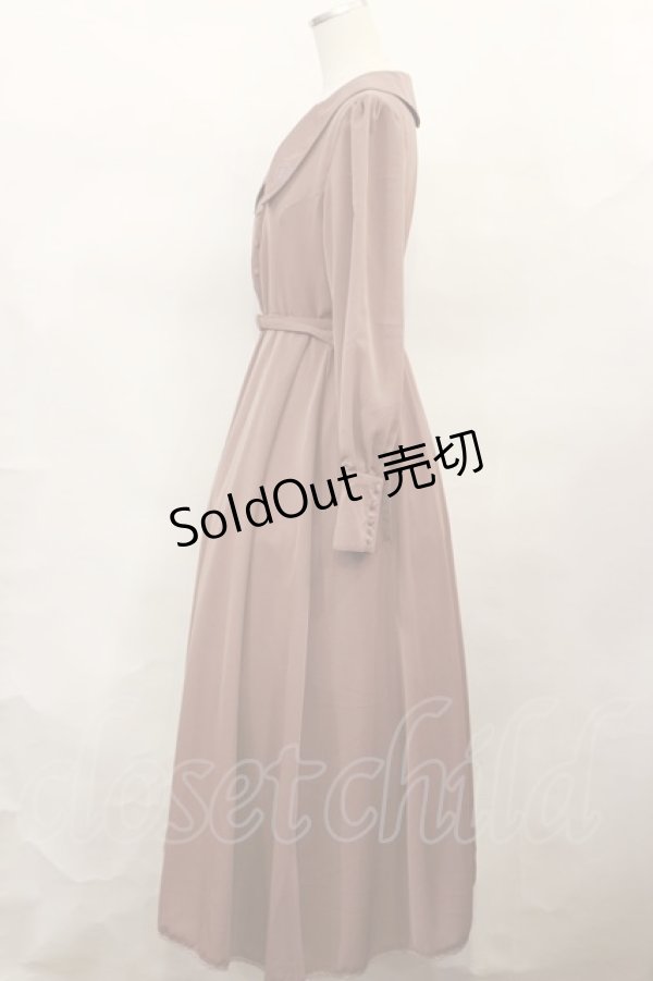 画像2: Maison de FLEUR Petite Robe canone / さんかくレースのお願いワンピース S Light Brown H-24-10-02-1024-EL-OP-NS-ZH (2)