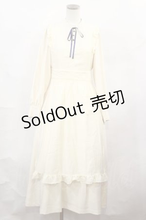 画像: Maison de FLEUR Petite Robe canone / オードブル前のワンピース S Ivory H-24-10-02-1025-EL-OP-NS-ZH