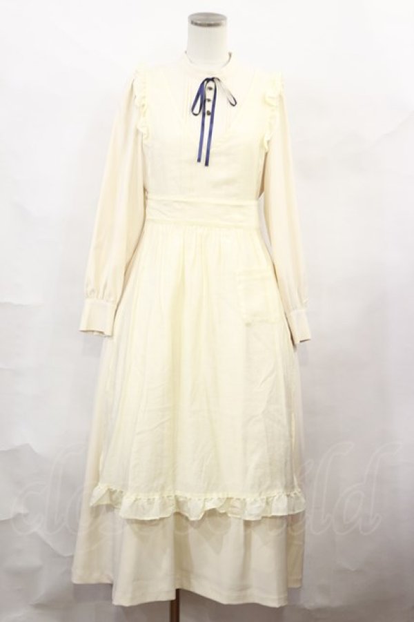 画像1: Maison de FLEUR Petite Robe canone / オードブル前のワンピース S Ivory H-24-10-02-1025-EL-OP-NS-ZH (1)