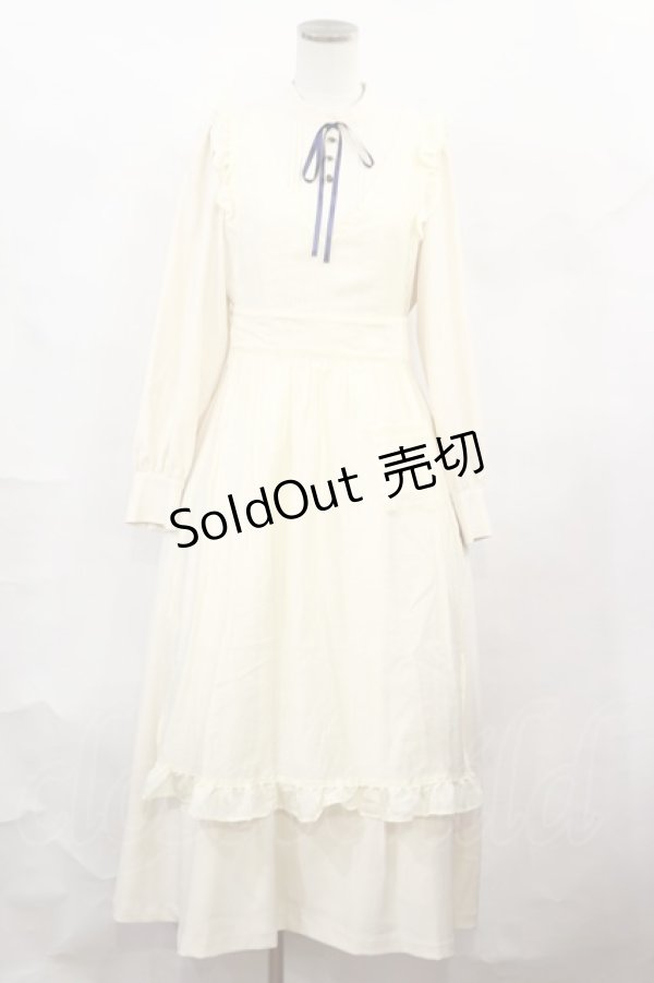 画像1: Maison de FLEUR Petite Robe canone / オードブル前のワンピース S Ivory H-24-10-02-1025-EL-OP-NS-ZH (1)