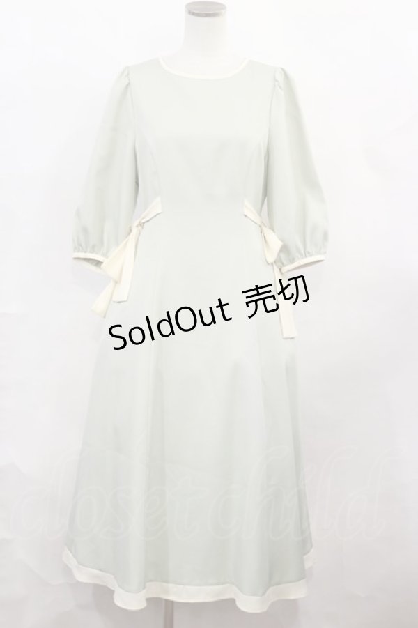 画像1: Maison de FLEUR Petite Robe canone / 隠れ家見つけるワンピース S Green H-24-10-02-1026-EL-OP-NS-ZH (1)