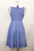 画像2: Maison de FLEUR Petite Robe canone / 水辺に座るワンピース S Blue H-24-10-02-1028-EL-OP-NS-ZH (2)