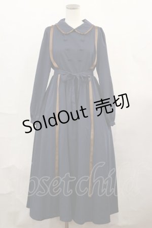 画像: Maison de FLEUR Petite Robe canone / 戸惑うリボンのワンピース S Navy H-24-10-02-1029-EL-OP-NS-ZH