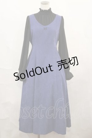 画像: Maison de FLEUR Petite Robe canone / イリスの図書室ワンピース S Navy H-24-10-02-1032-EL-OP-NS-ZH