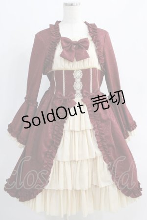 画像: Henrietta（海外ロリータブランド） / Victorian Dollワンピース+ボンネット 3 ボルドー H-24-10-02-006-GO-OP-NS-ZH