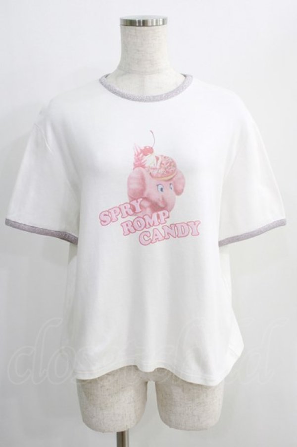 画像1: Candy Stripper / SPRY ROMP CANDY RINGER Tシャツ 2 白 H-24-10-03-047-PU-TO-KB-ZT178 (1)