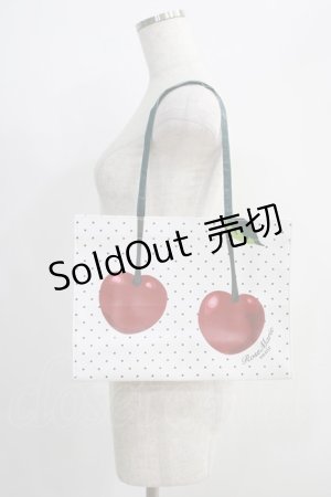 画像: RoseMarie seoir / Cherry Shopper Bag  ホワイト H-24-10-05-002-LO-BG-NS-ZH