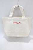 画像1: MILK / miniトート  アイボリー×レッドロゴ H-24-10-06-002-ML-BG-KB-ZH (1)