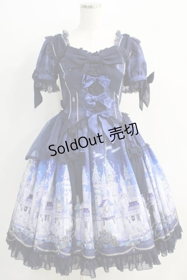 画像1: Angelic Pretty / Castle Mirage Dress Free ネイビー H-24-10-08-001-AP-OP-NS-ZH (1)