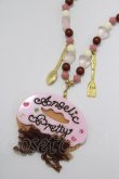 画像1: Angelic Pretty / Melty Creamドーナツネックレス  ピンク H-24-10-08-049-AP-AC-NS-ZH (1)